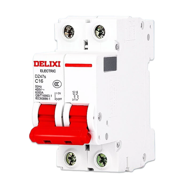 2P 16A Air Breaker C Curve 6kA DIN Rail Mount