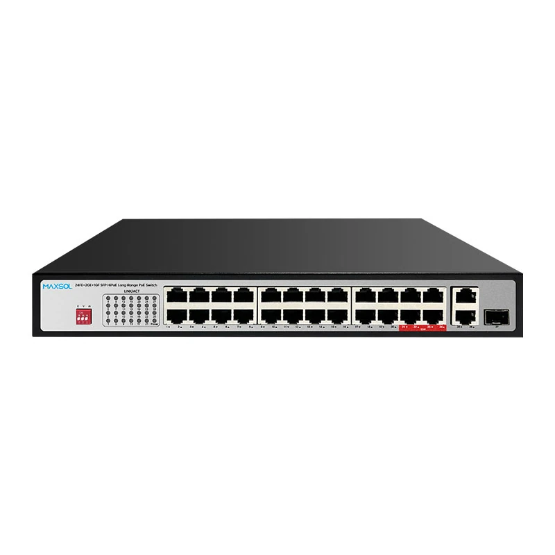 24-Port Hi-PoE Switch with Gigabit and SFP Uplinks