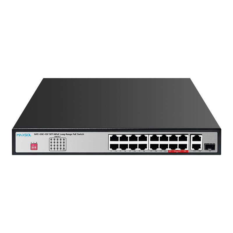 16-Port Hi-PoE Switch with Gigabit and SFP Uplinks