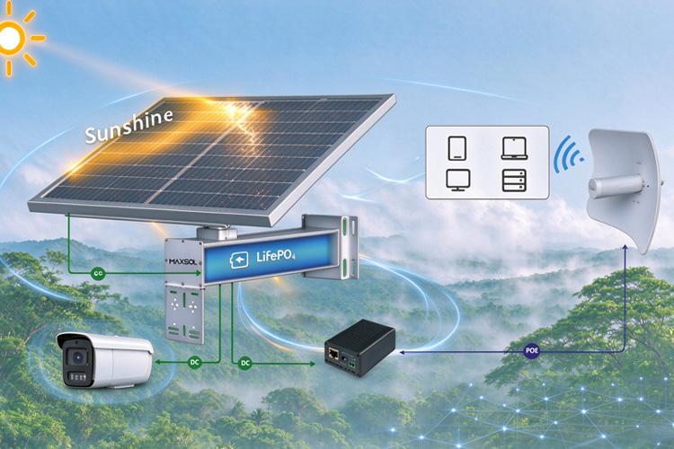Outdoor Solar Power for IP Surveillance & Wireless CPE